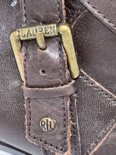 STIVALI EQUITAZIONE RALPH LAUREN AL GINOCCHIO SAHARH MARRONE 15,5" PELLE DI VITELLO tg 7,5B - Foto 6 di 16