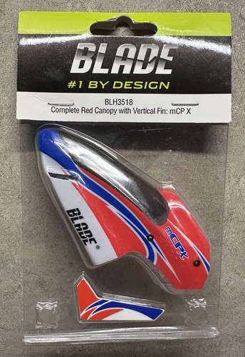 BLADE BLH3518 & BLH 3519 RED CANOPY & GREEN  CANOPY W/ VERTICAL FINS mCP X (NEW) - Picture 4 of 6