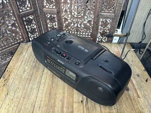 Sony CFD-10 CD Kassetten Abspielgerät AM FM Radio tragbarer Ghettoblaster - Bild 6 von 14
