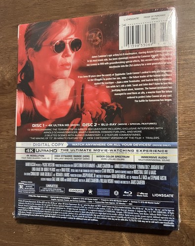 Terminator 2: 4K+Bluray Limited Edition Steelbook OOP Rare Brand New - Picture 2 of 2