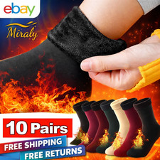 Womens Thermal Socks Winter Warm Thick Fleece Lined Soft Cosy Boot Socks 1-10 Pa