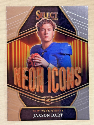 2025 Panini Select Jaxson Dart RC NEON ICONS New York Giants #18
