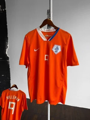 Maillot de football Nike Netherlands KNVB Holleman 9 homme vintage orange dom... - Photo 1/4