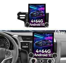 64GB For Honda Fit 2014-2018 Car Stereo Radio GPS Navi Wifi CarPlay Android 15
