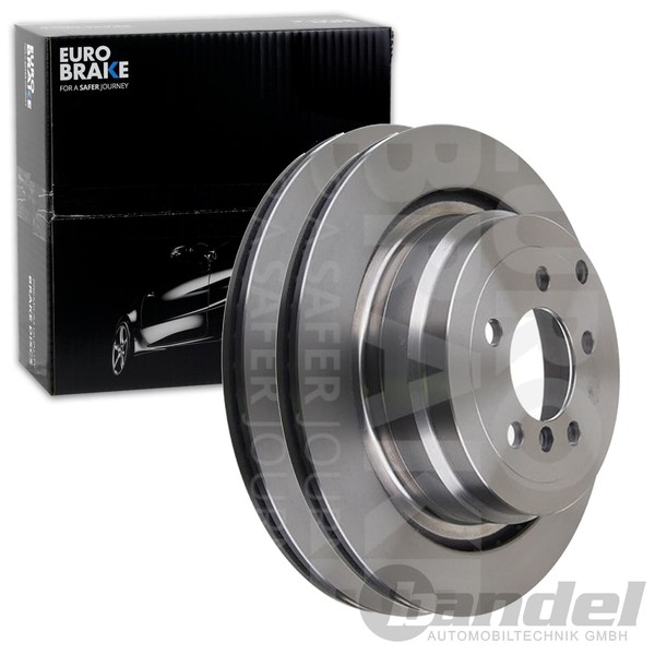 2X Eurobrake Bremsscheiben 354Mm BelÜFtet Hinten Passend FÜR Land Rover Range |-image