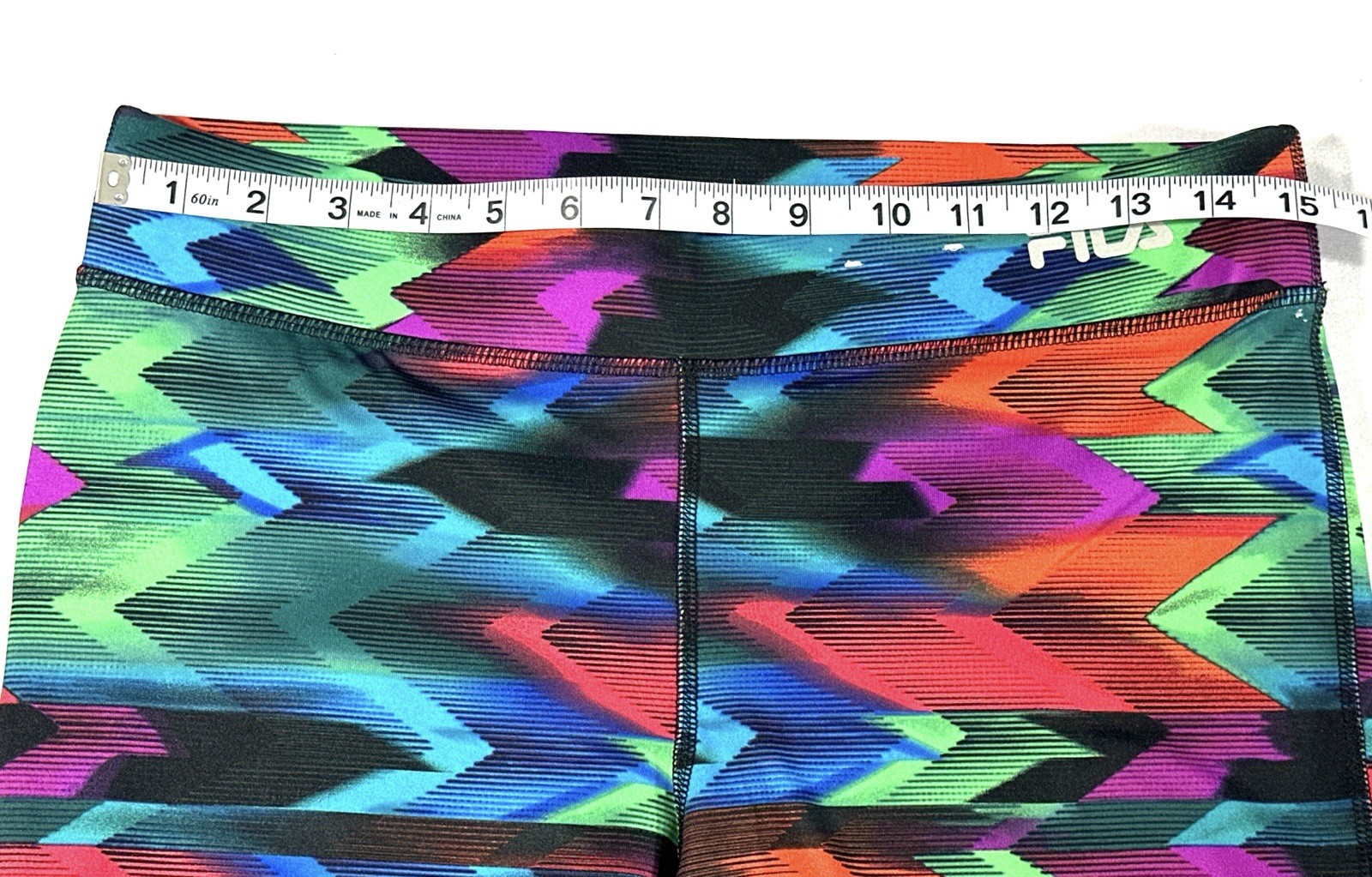 Leggings lunghi a compressione Fila Sport running rosso verde nero taglia small