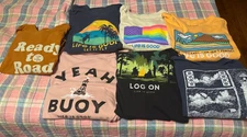 Lot of 7 Life is Good Brand T-Shirts, Black, Orange,Brown,White, Blue, Pink etc