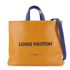 LOUIS VUITTON Shopper Tote MM 2way Shoulder Bag Leather Safran M24457 90292811