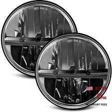 7 inch LED Headlight 2PCS Cool White High Low Beam Plug and Play classic look