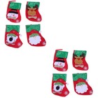 8 stücke Weihnachtsstrümpfe Weihnachtselemente Spielzeug Süßigkeiten Socken