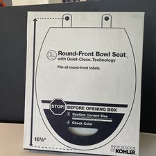 Siège de toilette rond-avant silencieux Kohler 20467-0 Cache ReadyLatch