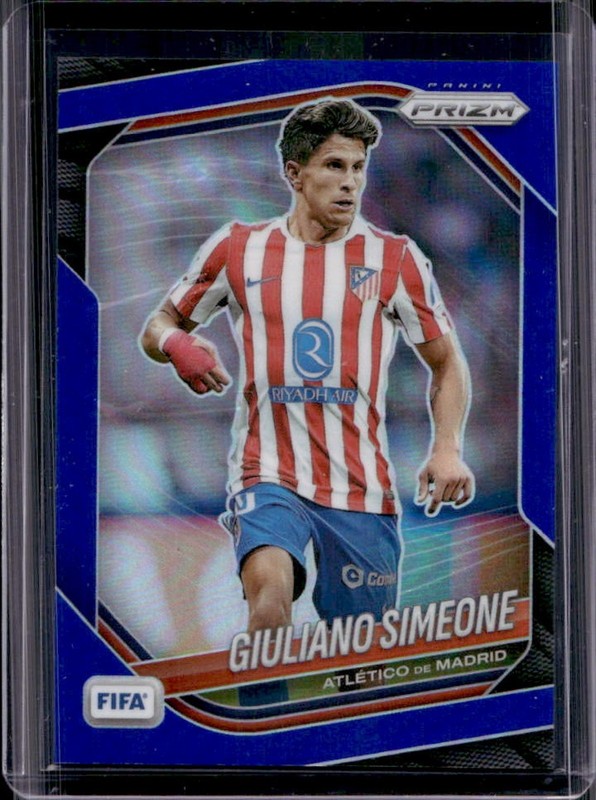 2025-26 Panini Prizm FIFA Giuliano Simeone Blue Prizm #/199 Atletico