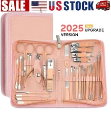 Manicure And Pedicure Tool Set - Includes Cuticle And Nail Cutter Kit, 30 pc
