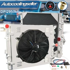 Radiator+16'' Shroud Fan Kit For 2007-2018 Jeep Wrangler JK 3.6L 3.8L V6 #2957