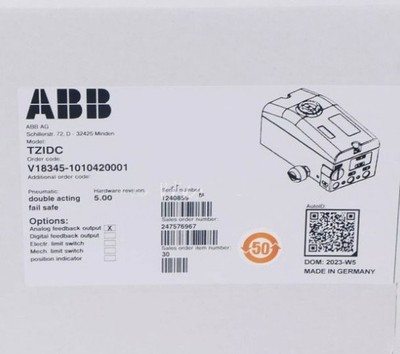 V18345-1010420001 NEW ABB V183451010420001 Value Positioner