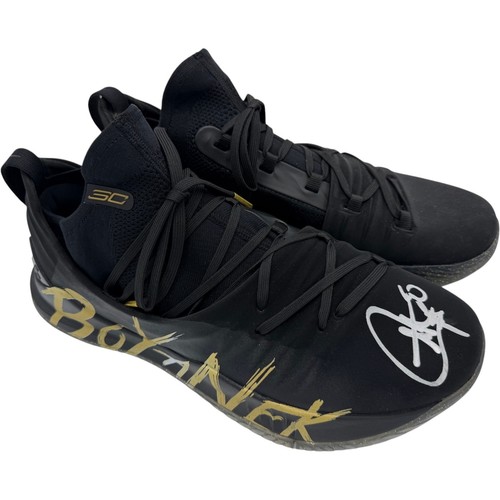 STEPHEN CURRY SIGNED UNDER ARMOUR CURRY 5 BOYANEK BASKETBALL SHOE PSA COA