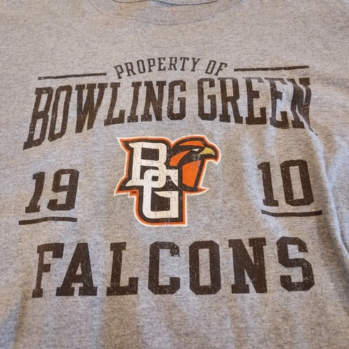 Camiseta universitaria Bowling Green State University Falcons BGSU gris 2XL - Imagen 2 de 5