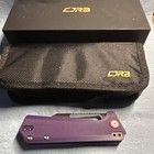 CJRB Ruffian Purple G10 Manual Cleaver Plain SS Liner Lock Pocketknife Clip — photo 1