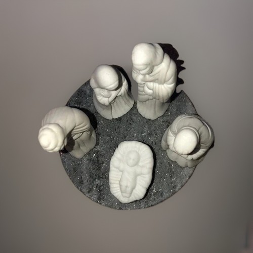 Christmas Nativity Scene White Ceramic Figures Set (5) piece - Picture 6 of 10