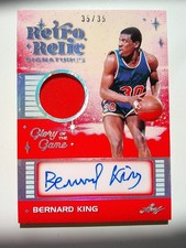 2025 Leaf Glory of the Game Basketball  Bernard King Retro Relic Signatures #/35