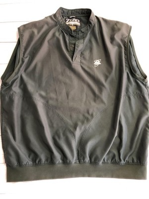 Zero Restriction Vest Mens 2XL Green Lightweight Golf Windbreaker Snap Front