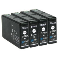 4 Schwarze Tintenpatronen Ersetzen Epson T7901 (79XL) Non-Oem / Kompatibel