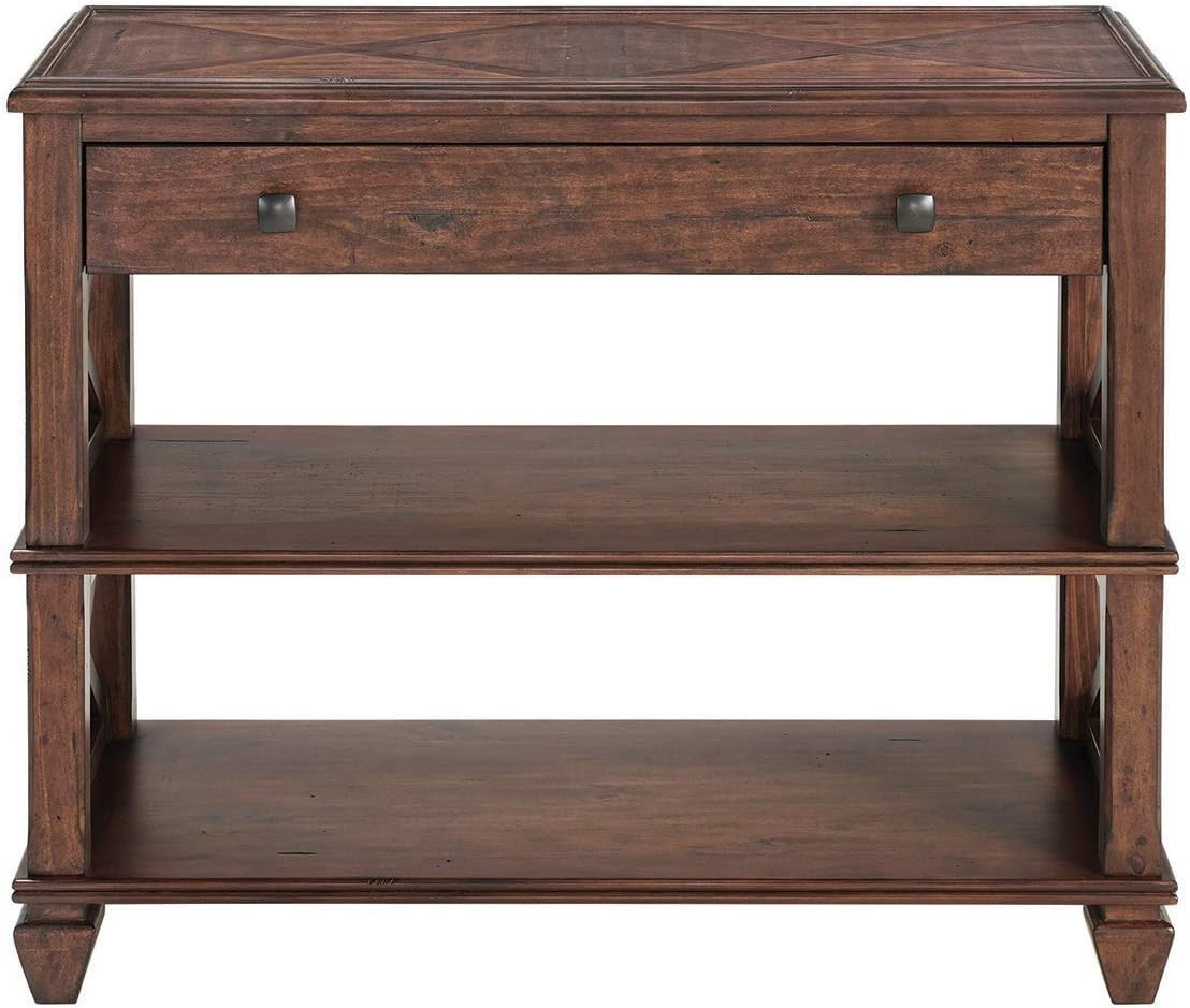 Alaterre Stockbridge 36" Wood TV Console, Distressed Cherry,
