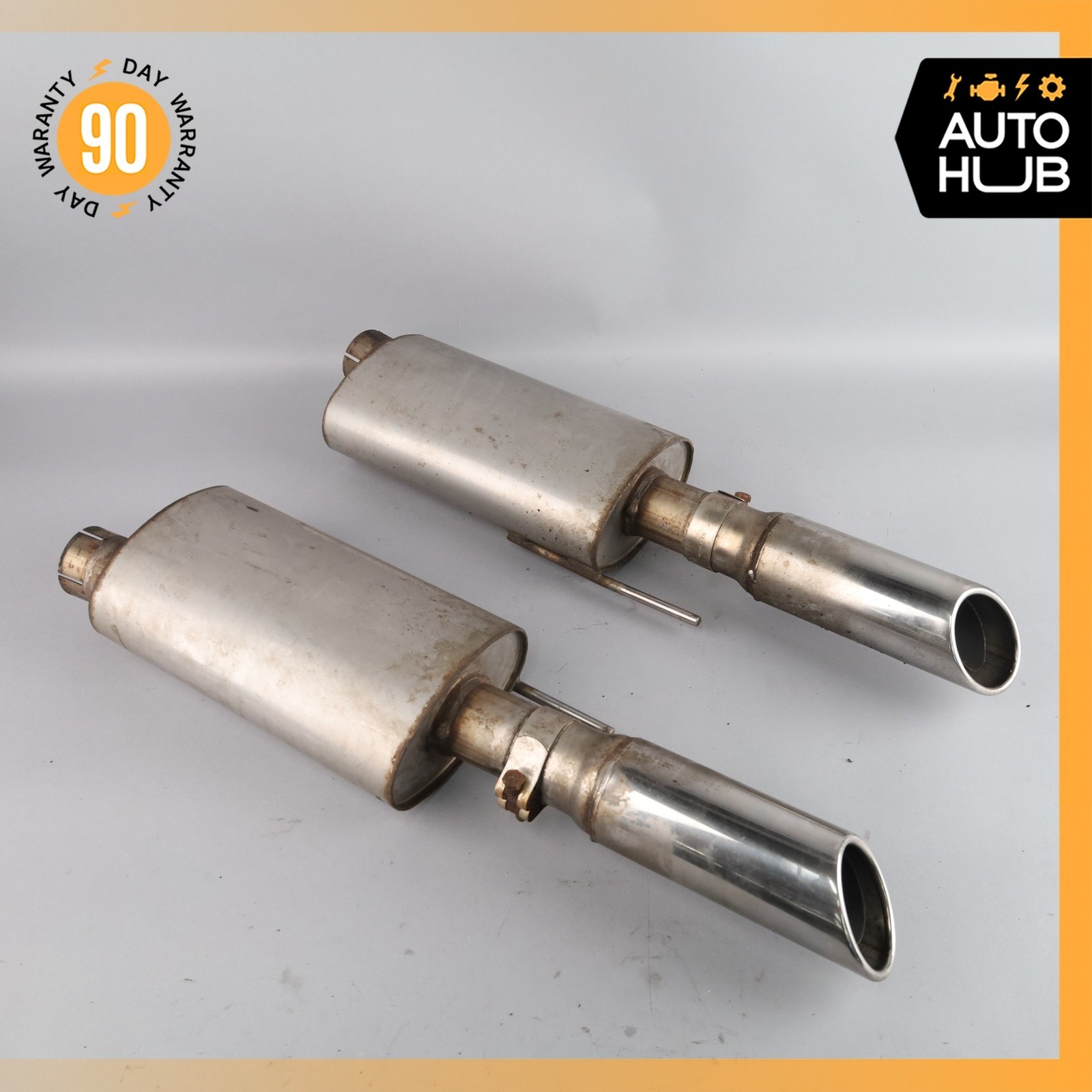 00-04 Aston Martin DB7 Vantage Left & Right Side Exhaust Mufflers Set OEM 38k