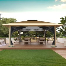 12 X 12 Pop Up Gazebo with Mosquito Netting Outdoor Patio Gazebo Backyard Tent