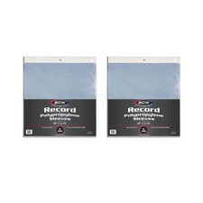 BCW 33 RPM Record Sleeves  Polypropylene Vinyl Outer 200 Pack, Clear