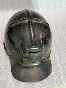 Vintage MSA Comfo Cap Tiger Stripe Low Vein Coal Miner Mining Helmet Black USA 