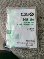 St Johns First Aid Examination Gloves  Medium
