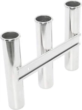316 Stainless Steel Boat Fishing Rod Holder 3 Link Tubes Rack Wall/Side Mounted
