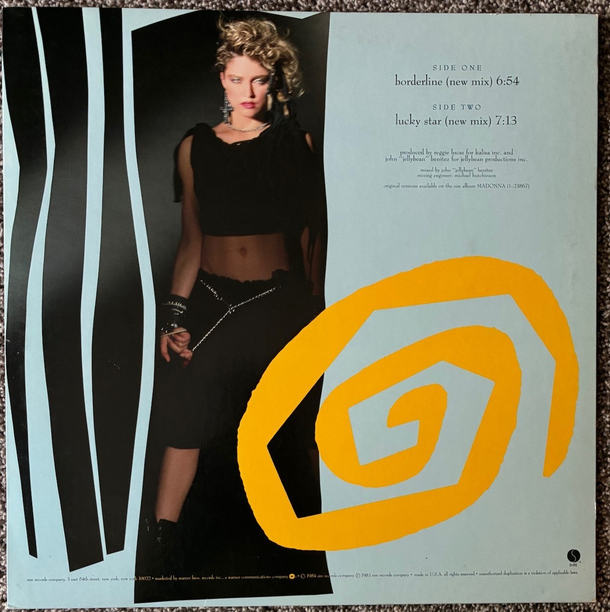 Madonna Borderline 1984 Sire Records Vinyl 12-inch 45 RPM