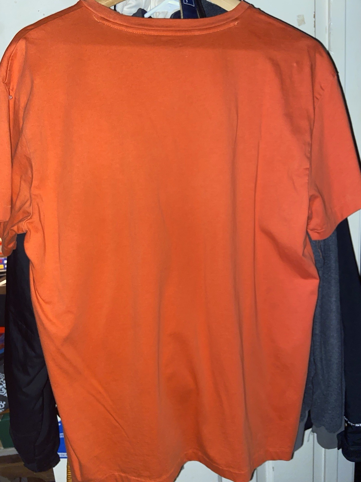 Polo Ralph Lauren Uomo Manica Corta Arancione Tshirt Taglia M Girocollo Teal Pony