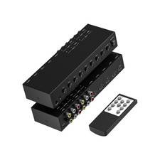 8-in-1 HDMI/AV Switch with Remote Control, 4K 60Hz 4:4:4, 4 HDMI  4 R