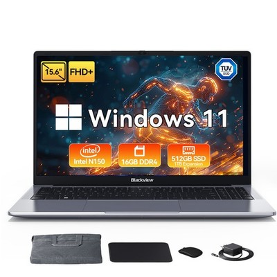 Huidun HiBook 6 15,6Zoll Laptop Set Intel N150 16GB 512GB SSD Windows11 Mit Maus