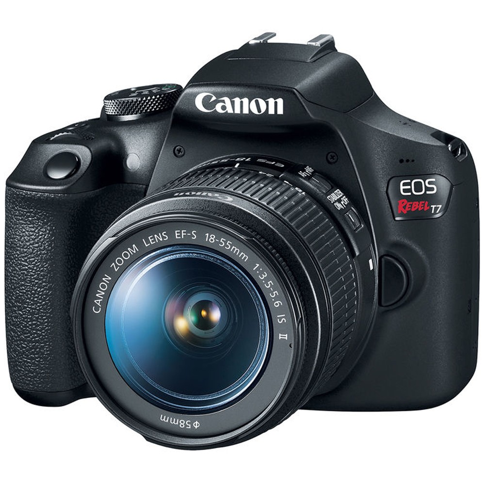 Canon EOS Rebel T7 DSLR Camera w/ 18-55mm IS II + 75-300mm III Dual Lens Pro Kit