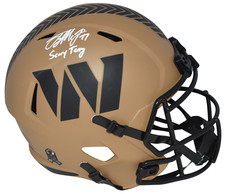 TERRY McLAURIN SIGNED WASHINGTON COMMANDERS SALUTE TO SERVICE II HELMET W/ SCARY