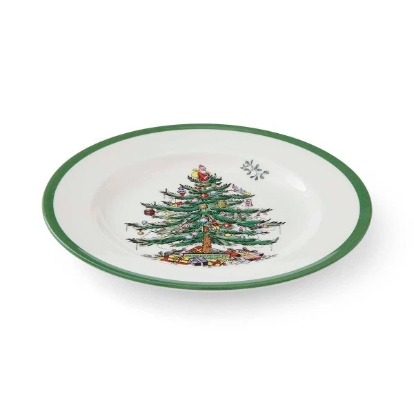 Spode Árbol de Navidad 8 Pulgadas Platos de Ensalada, Juego de 4, 8" - Apto para Lavavajillas Foto 4 de 4