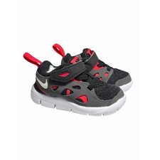 Nike Free Run 2 Size 4C TDV Toddler Black Red Athletic Sneakers DA2692-002 New