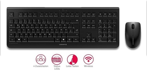 CHERRY DW 3000, wireless keyboard and mouse set, German layout, QWERTZ keyboard, - 第 2/6 張圖片