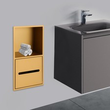 Stainless Steel Toilet Paper Holder with Shelf, Bathroom Niche with Paper Holder