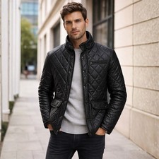 Genuine Leather Jacket Men s Motorcycle Biker Jacket Slim Fit Casual Custom Made