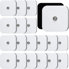 10 Pairs Unit Replacement Pads, 20 Pcs 3.5Mm Snap Electrode Pads Self-Adhesive