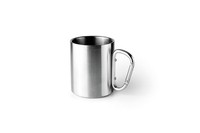 Edelstahl Tasse 350Ml Doppelwandig 18/10 Mit Karabiner Camping Outdoor Ibili