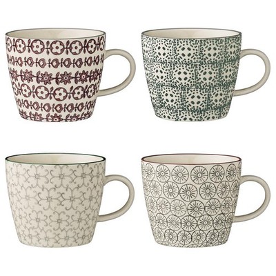 Bloomingville Karine Tassen 4er 300ml Kaffeetasse Teetasse Trinkbecher dänisch