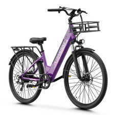 1100W 26" eBike All-Terrain 48V 12.8Ah Commuter Electric Bike for Adults 28MPH