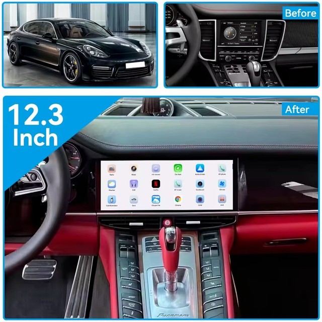 Used 12.3" Car Stereo Radio Android Navi 8+128GB For 2010-2017 Porsche Panamera