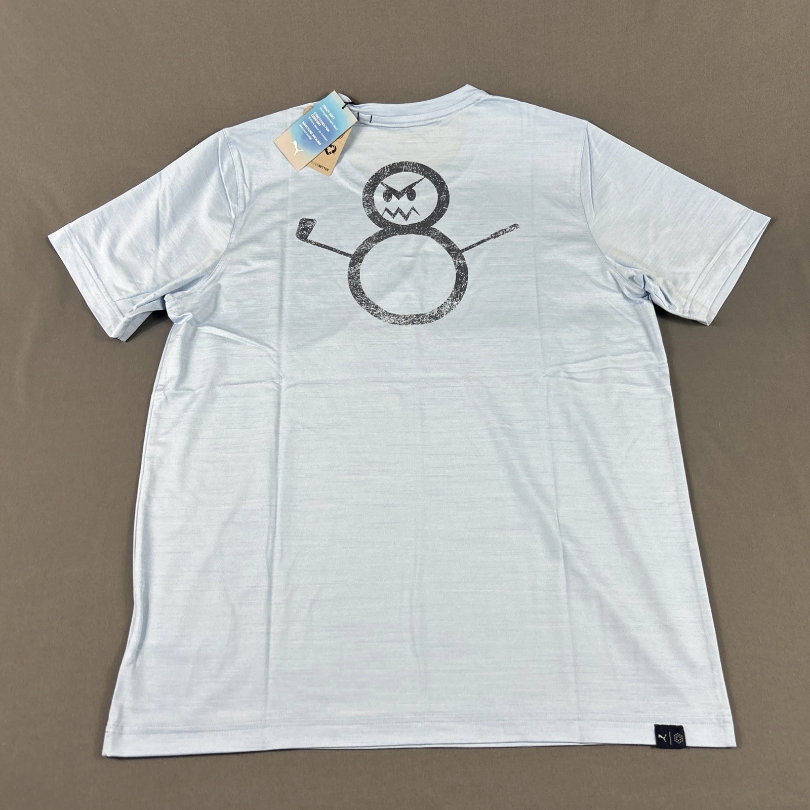 Puma Golf Shirt Tee T-Shirt Cloudspun H8 Print Medium Blue Polyester MSRP $45
Opens in a new window